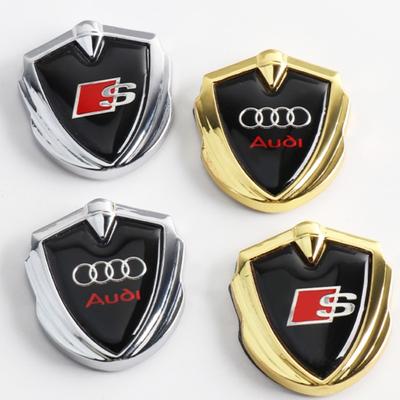 1Pcs Car Metal Logo Side Body Fender Rearview Mirror Sticker Trunk Decal For New Sline Quattro RS S TT A1 A2 A3 A4 Q2 Q3 Q4 Q6