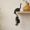 Yousheng 2Pcs 3D Printed Cat Shaped Hook, Black And White Cute Cat Key Hanger, Decorative Ornaments for Cat Lovers, Creative Home Decor Wall Shelf