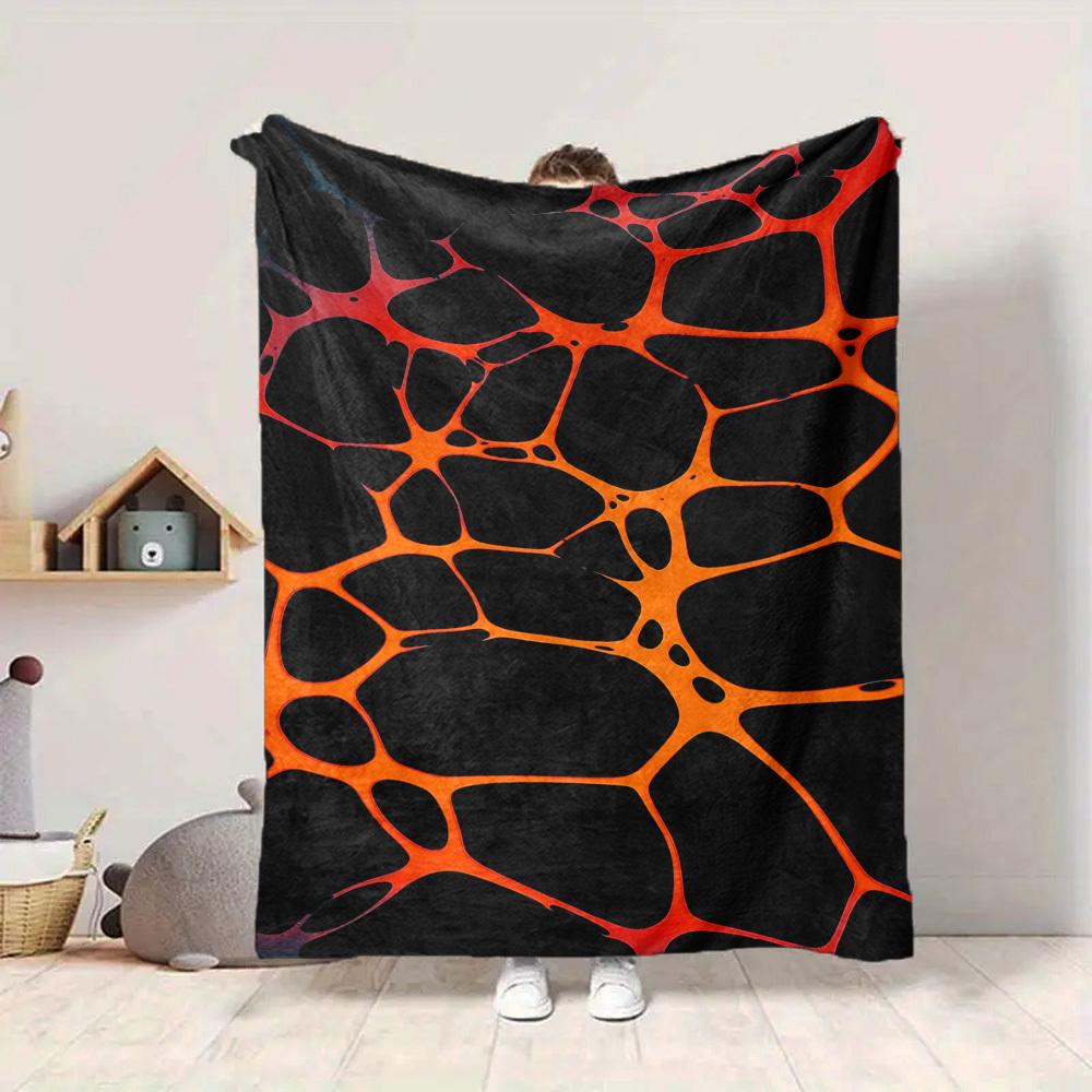1pc Lava Texture Blanket, Lightweight Flannel Blanket for Sofa, Bed, Travel, Camping, Living Room, Office,154