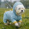 Small Dogs Waterproof Raincoat Four-Legged Rain Jacket Lightweight And Breathable Design Adjustable Straps For Outdoor Rainy Day