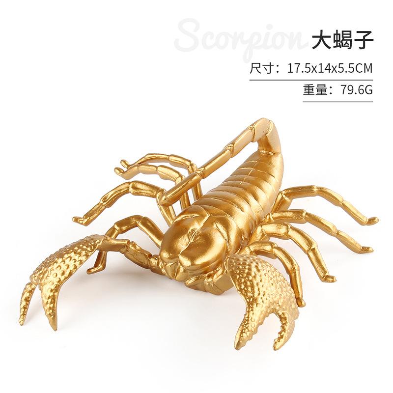 Simulated Insect Animal Model Gold Edition Mini Monarch Fairy Scorpion Bee Insect Set Toy