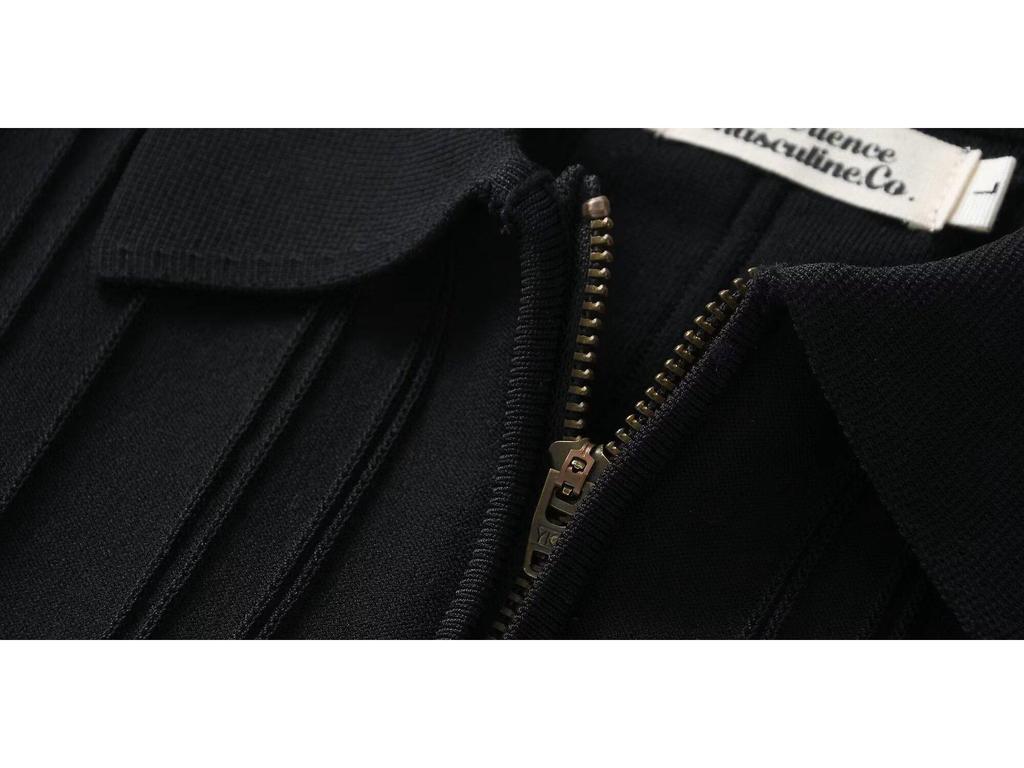 Men's Summer Retro Striped Polo Shirt - Short Sleeve, Loose Fit, Ribbed Collar