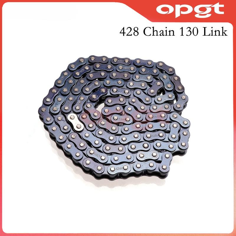 OPGT 428 130L Chain Set with 16T Front Sprocket &40T Rear Sprocket for 125cc 150cc 200cc 250cc ATV Go Kart UTV Buggy Quad