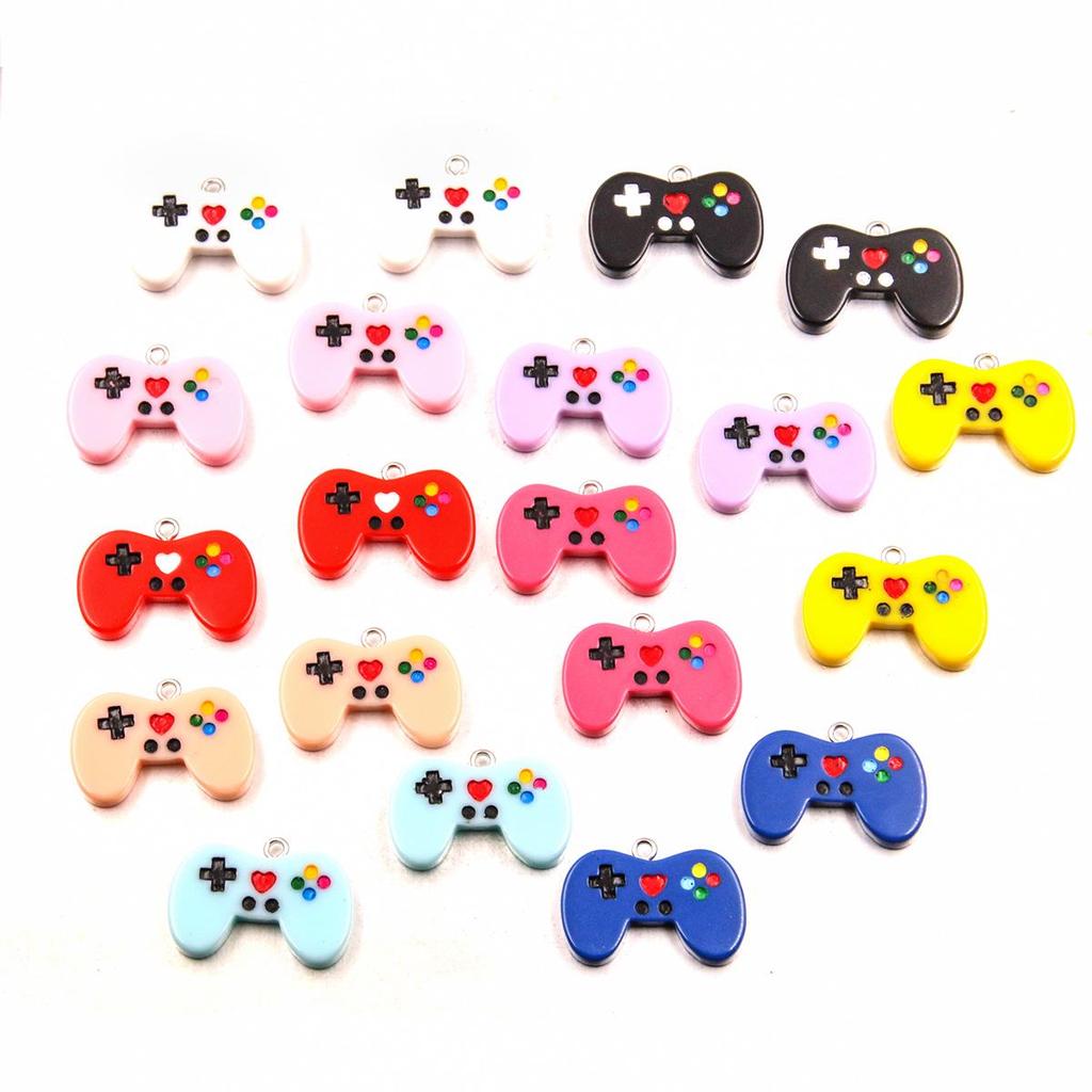 10 Farben DIY Harz Spielkonsolenanhänger für Charm, Armband, Halskette oder Gepäck