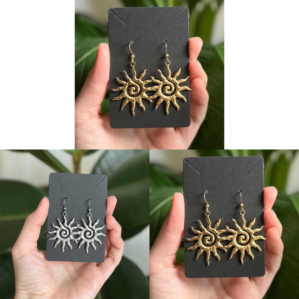 Bohemian Sun Stainless Steel Geometric Earrings For Women