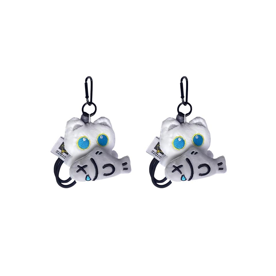 1/2/3Pcs Cool Plush Black Cat Doll Toy Keychain Bag Pendant Charms Car Keyring Accessories For Women Men Friends Gifts