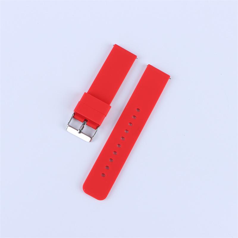 Bracelet de Montre Connectée en Silicone Imperméable Multicolore avec Barres à Dégagement Rapide en Tailles 16/18/20/22/24 mm