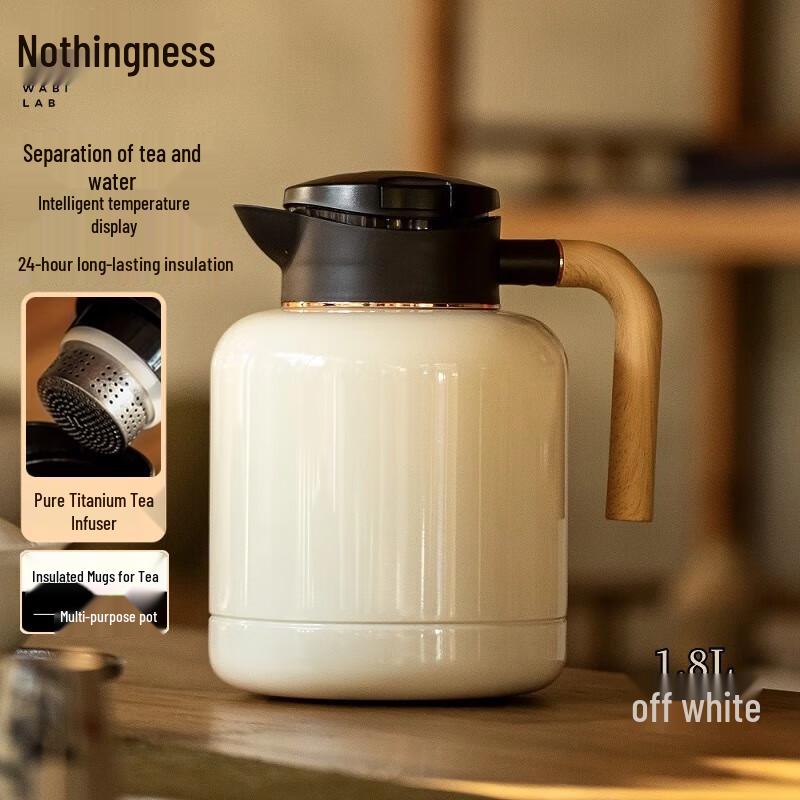 Large Capacity Tea Infuser Pot with Temperature Display