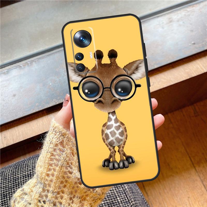 

Cute Cartoon Animal Giraffe Cover For Xiaomi 17 Pro Max 15 14 Ultra 13T 14T 15T Pro POCO X7 X3 X5 X6 Pro F5 F6 F7 Case Xiaomi 15T Pro