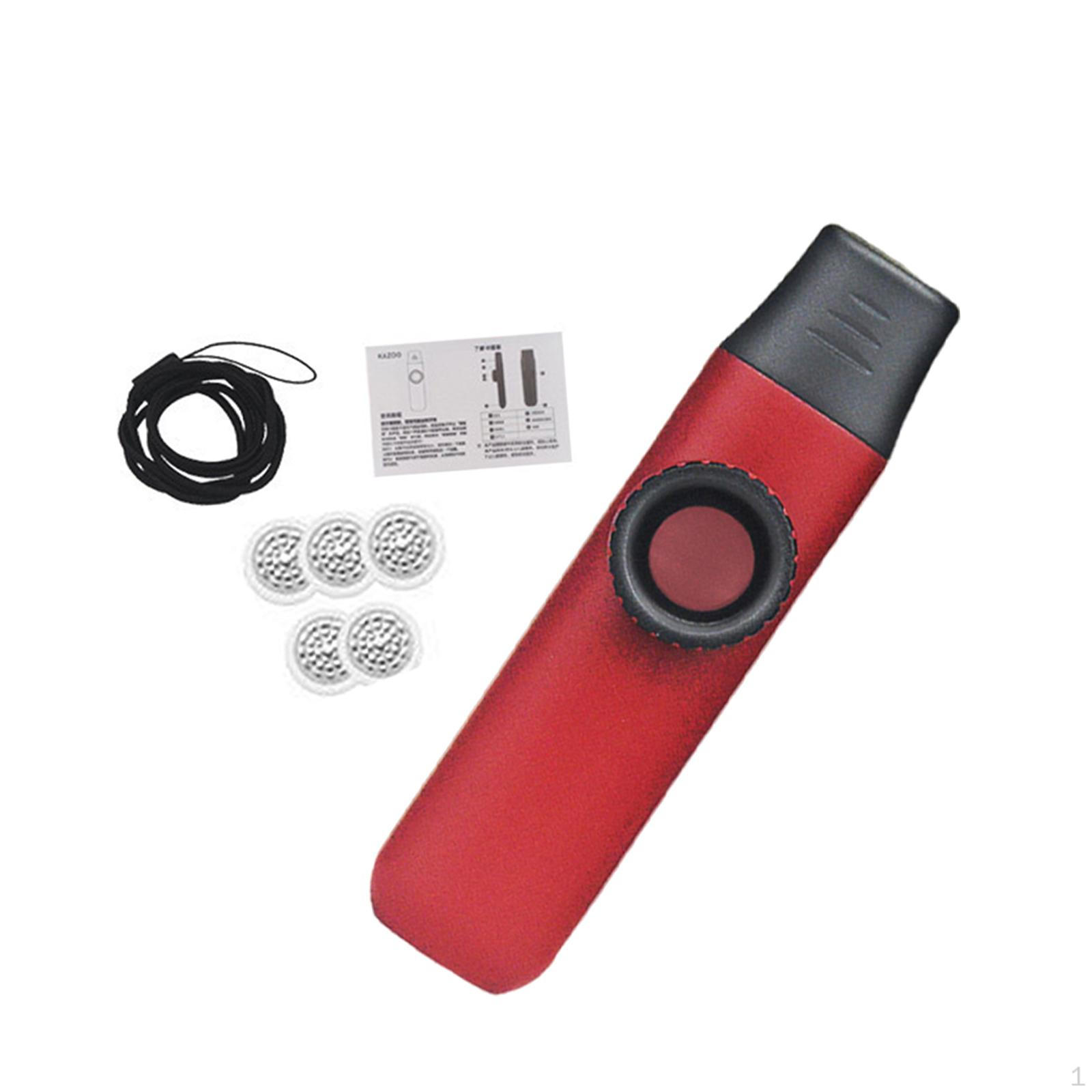 

Kazoo Professional Easy to Play Harmonica for Beginner Kids with 5 Membranes красный