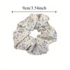 Floral Hair Scrunchie - Soft Fabric Scrunchie for Women and Girls, Perfect for Everyday Wear, Cute and Sweet Style, Suitable for Ages 14 and Up