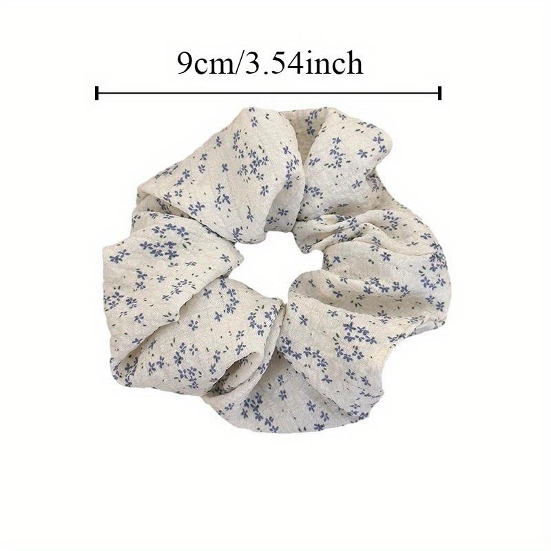 Floral Hair Scrunchie - Soft Fabric Scrunchie for Women and Girls, Perfect for Everyday Wear, Cute and Sweet Style, Suitable for Ages 14 and Up