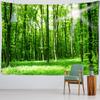 Blue Sky And Forest Tapestry Wall Hanging Nature Scenery Boho Style Tropical Plants Home Art Background Cloth Decor