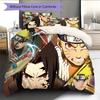 Literie Motif Anime Naruto Décoration de Maison Cadeau d'Anniversaire (1 housse de couette + 2 taies d'oreiller, sans garniture.)