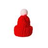 Mini Red Woolen Christmas Hat Hair Clip - Cute Dress-Up Accessory for Wine Bottles