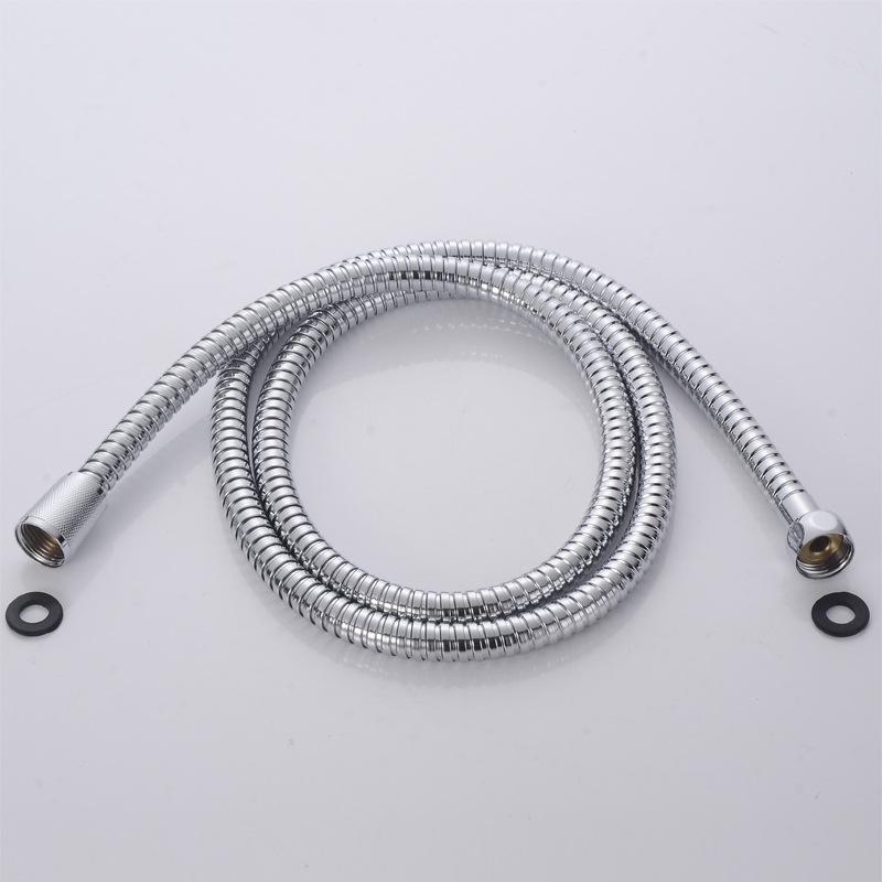 European & Japanese Style High-Pressure Shower Hose: 1.5-2m, Cold/Hot Water, Copper Cap, Stainless Steel, Double Buckle