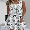 European and American Summer Fashion Printed Long Edition Dress
