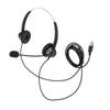 H360DUSB Doppelseitiges Headset Schwarz Lautstärkeregelung USB Business-Headset mit USB-Stecker für Telemar
