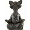 Kat Meditation Dyremeditation Kat Harpiks Ornamenter Siddende Zen Buddha Have Dekoration Ornamenter