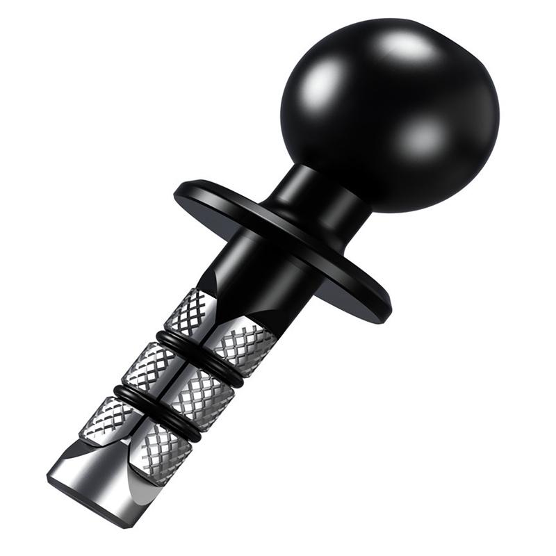 Supporto per Moto Bicicletta Base Nera per Stelo Forcella con Testa Sferica da 17mm 25mm per Adattatore Supporto Sferico GoPro insta360 Porta Telefono Cellulare