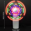 LED ruční ventilátor s blikajícími nápisy Mini přenosný 3 rychlosti Ultra tichý Bateriový chladicí ventilátor pro studenty Dárek