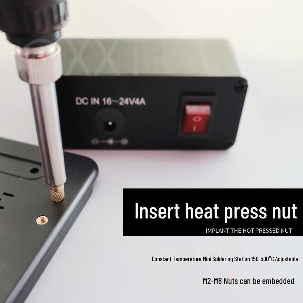Adjustable Digital Soldering Station with Temperature Control for M2-M8 Nut Insertion and Hot Riveting