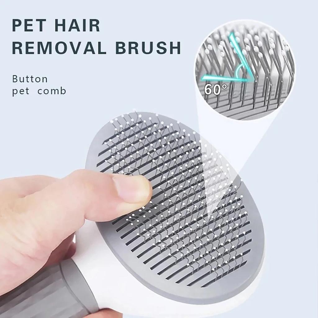 Cepillo Peine Quita Pelo de Mascota Gato Perro Peine para Pelo Automático Acero Inoxidable Decoloración Suministros de Limpieza Aseo para Mascotas Peine para Mascotas