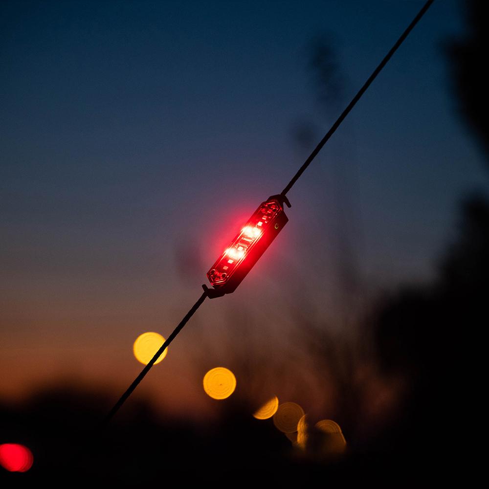 D5 Outdoor Portable Camping Light 7 Illuminated Tactical Wind Rope Lights Magnetic Backpacking Tent Light Hiking Camping Warning