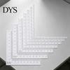 Professional Paper Crafting Gauges 7Pcs/Set Acrylic L-Shaped Positioning Ruler, Tool with Centimeter Scale, 7 Border Offset Rulers Sizes Square Ruler