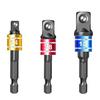 3-Piece Nickel-Plated Extension Rod Set for Drill to Wrench Conversion