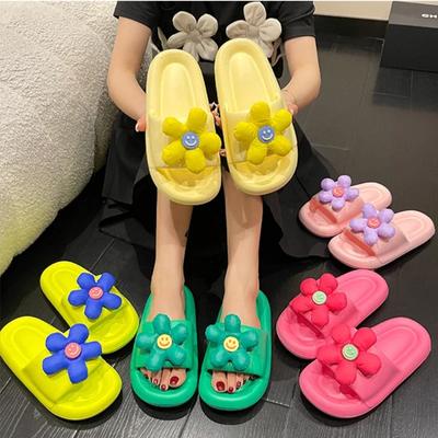 Fashion Women Summer Slippers Female EVA Outdoor Soft Thick Soled Bathroom Non-slip Girls Candy Color Beach Slippers Household Slippers