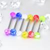 Raccon Raccoon Ice Cream Titanium Steel Tongue Pin Fashion Sexy Ins Textured External Thread Tongue Pin Piercing Jewelry
