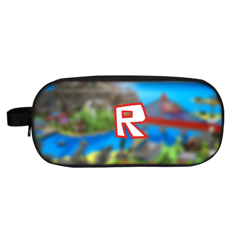 Roblox Double-Layer Pencil Case for School Students - Cartoon Fashion Stationery Box