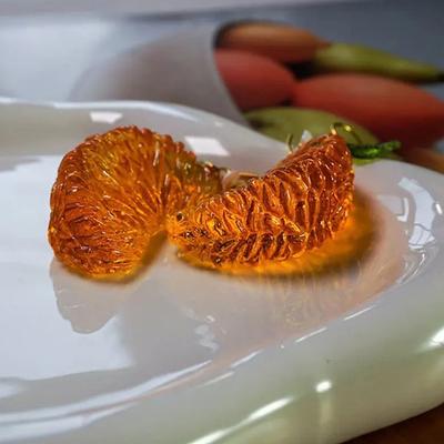 1 Par Pendientes Naranja Imitación Lindos Creativos Divertidos Fruta Pendientes de Tuerca Para Niñas Verano Combinación Total Joyería para la Oreja Regalo