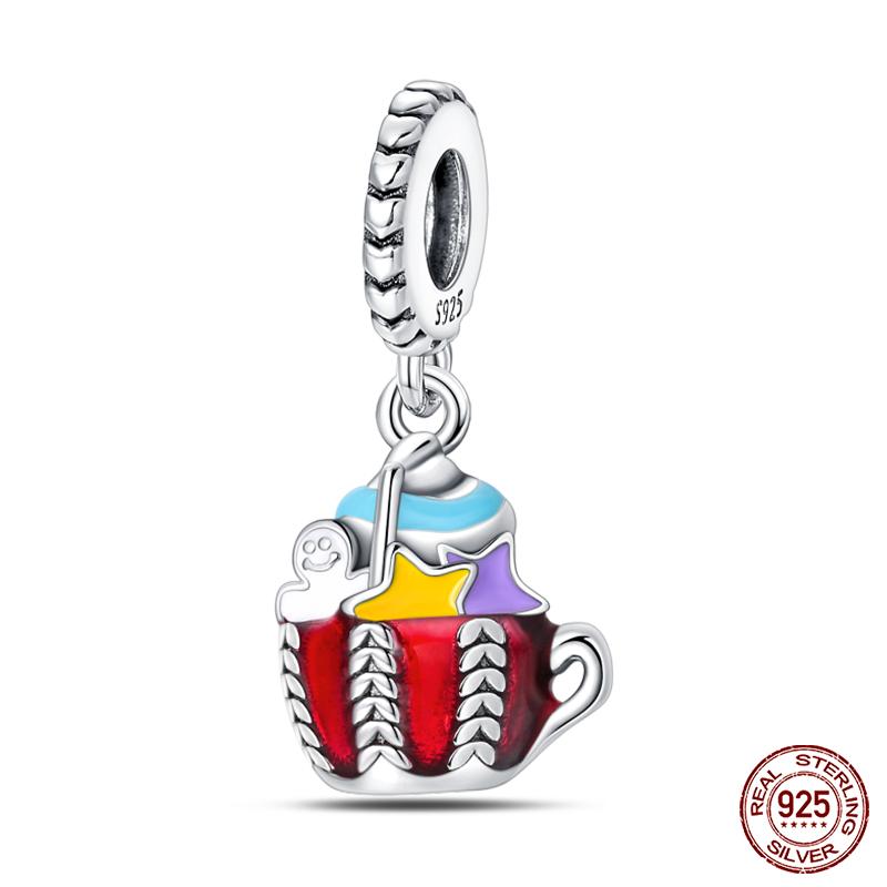 Kupfer Schneeflocke Weihnachtsbaum Skischuhe Perlen Markenarmband Exquisiter DIY Schmuck