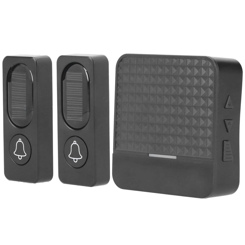 Wireless Door Bell Alarm System Waterproof Solar Electric Doorbell with LED Light