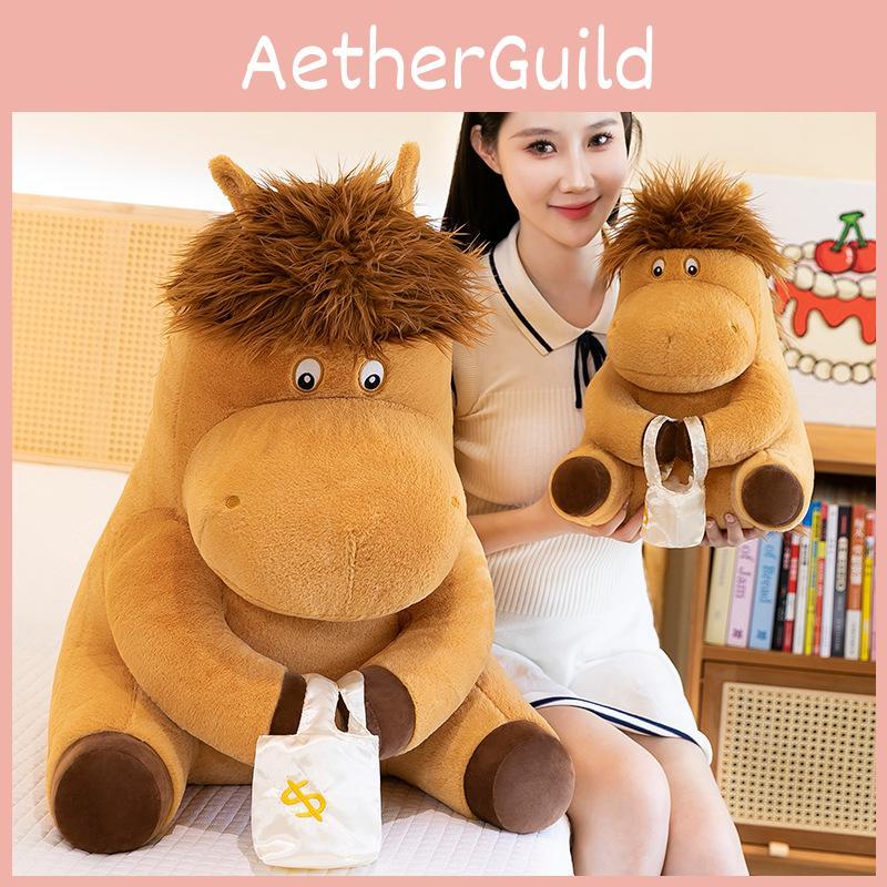 Adorable New Style Plush Working Pony Toy Cuddly Stuffed Animal Pillow Gift For Girls