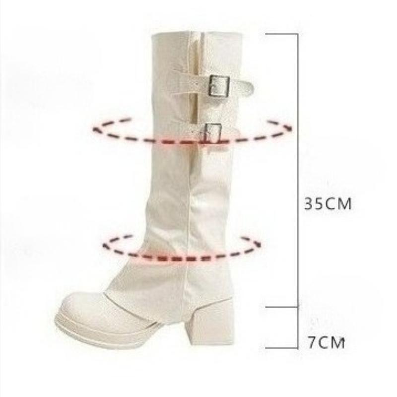 Fashion High Heels High Boots Women Platform Chunky Shoes Designer 2025 Winter New Sexy Party Fashion Chelsea Motorcycle Boots Pumps