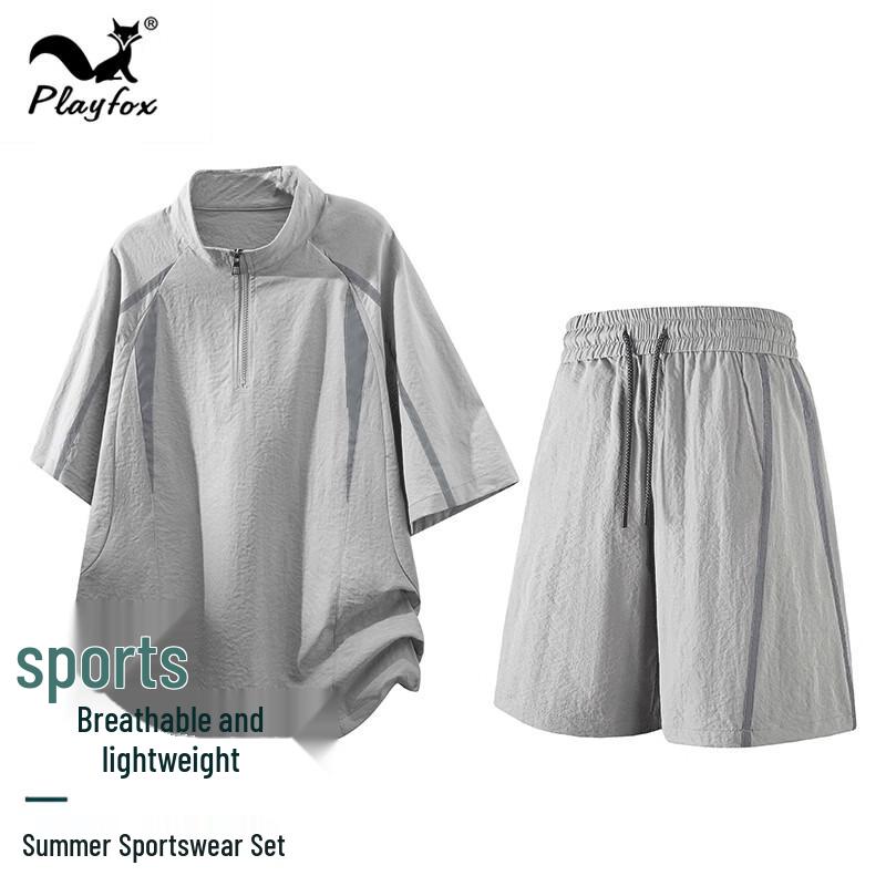 PLAYFOX Men s Summer Running Sportswear Set M