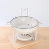 Round Stainless Steel Buffet Stove - Golden Food Warmer for Hotels & Restaurants