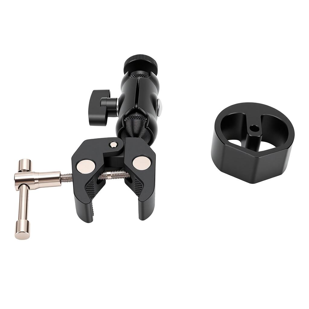 Satellite Clamp Mount 1 4 Inch 20 Thread Aluminum Alloy Satellite 360 Degrees  Adjustable Clamp Bracket with Pipe
