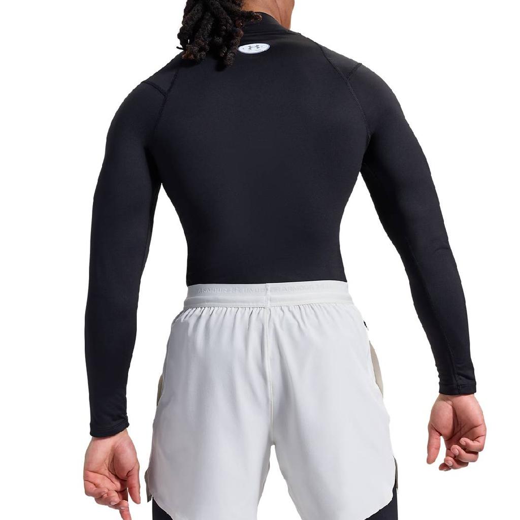 Under Armour ColdGear Fitness Clothing Men's Deep Black/008 Stand Collar Moderate 6013961-008