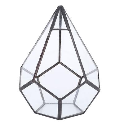 Şık Geometrik Şekil Saksı Cam Bitki Saksısı Sukulent Bitki Kabı Dekorasyon