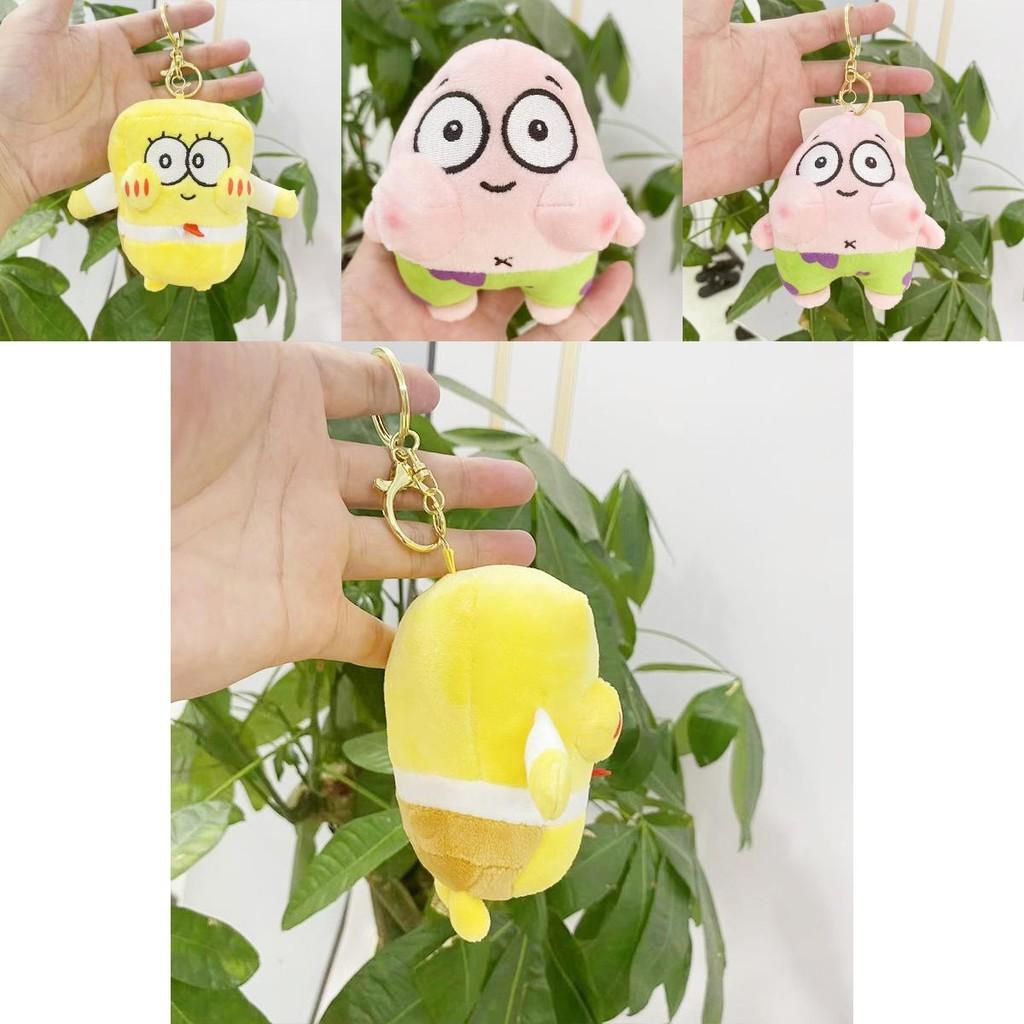 Entzückende Cartoon Plüsch Spongebob und Patrick Star Schlüsselanhänger Puppe für Kinder und Erwachsene