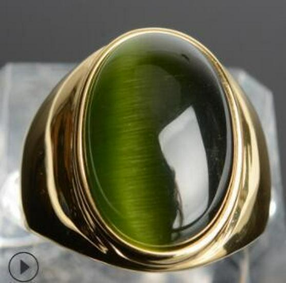 Retro Elegant Gemstone Titanium Steel Ring for Men and Women - Vintage Style Jewelry Band