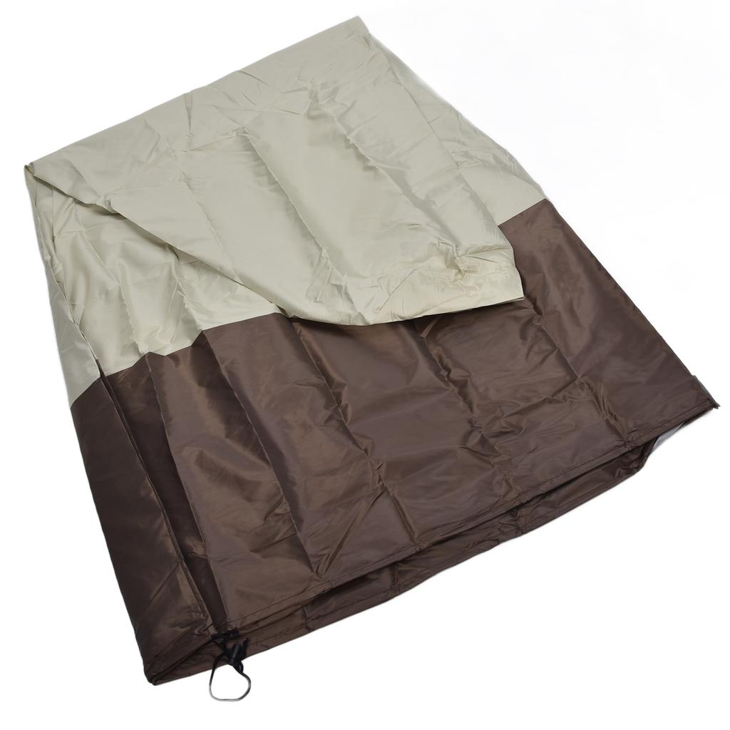 Garden Fountain Cover 210D Silver Coated Oxford Cloth Waterproof Statue Protective Cover for Outdoor PatioBeige and