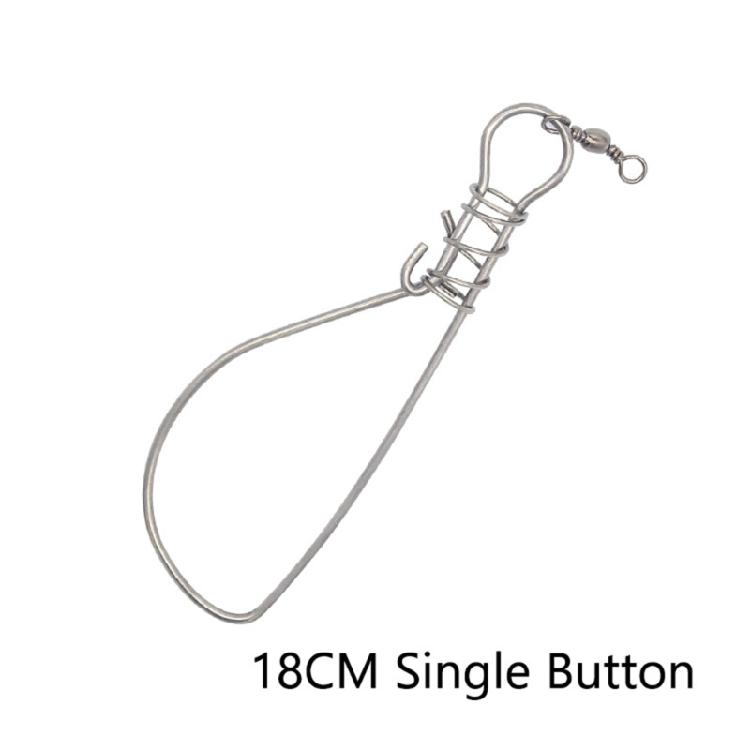 Fishing Stringer with 10 Snaps Live Fish Lock Big Fish Wire Rope Cable Fishing Holder Set Stainless Steel Stringer Clip