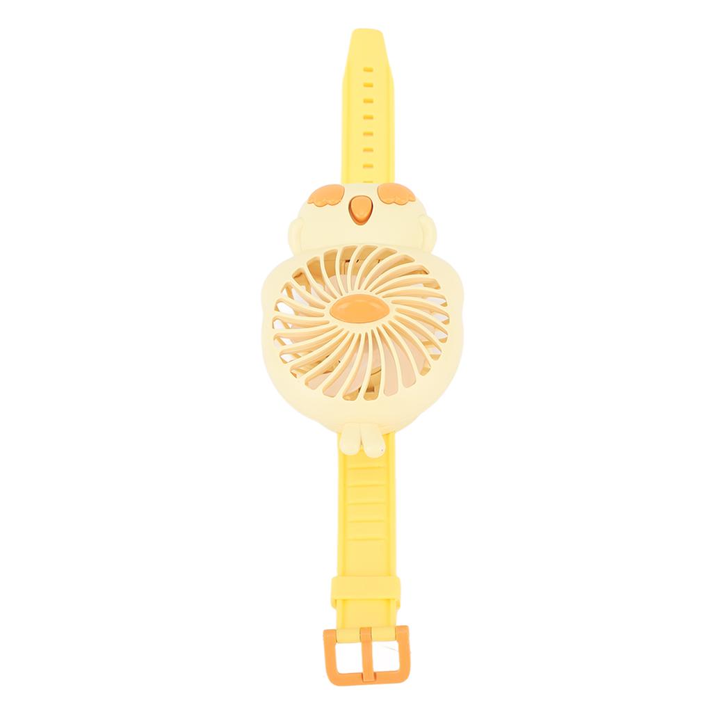 Fan Watch with Comfortable Strap USB Rechargeable Cute   Shape Wrist Watch Fan for Kids Indoor Outdoor Use