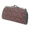 [Inden-ya] [Inden] Coin Purse 340 Oya-Ko Deer Leather Black X Red Lacquer Small Azalea & Iris Pattern 1501-21-001 Black, Red