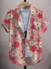 Men's Art Graphics Shirts Short Sleeved Button Down Lapel Shirt For Summer Oversized Tops Vacation Casual Hawaiian Shirts